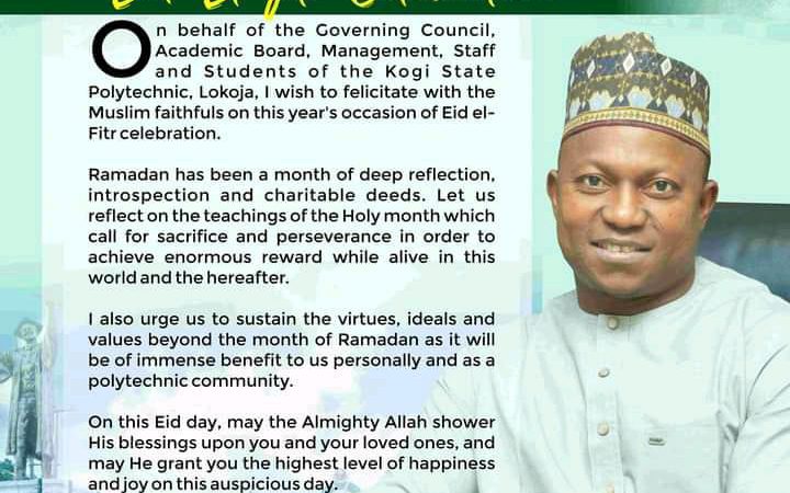 KOGI POLY RECTOR FELICITATES WITH MUSLIM FAITHFULS ON THE OCCASION OF EID EL-FITR CELEBRATION